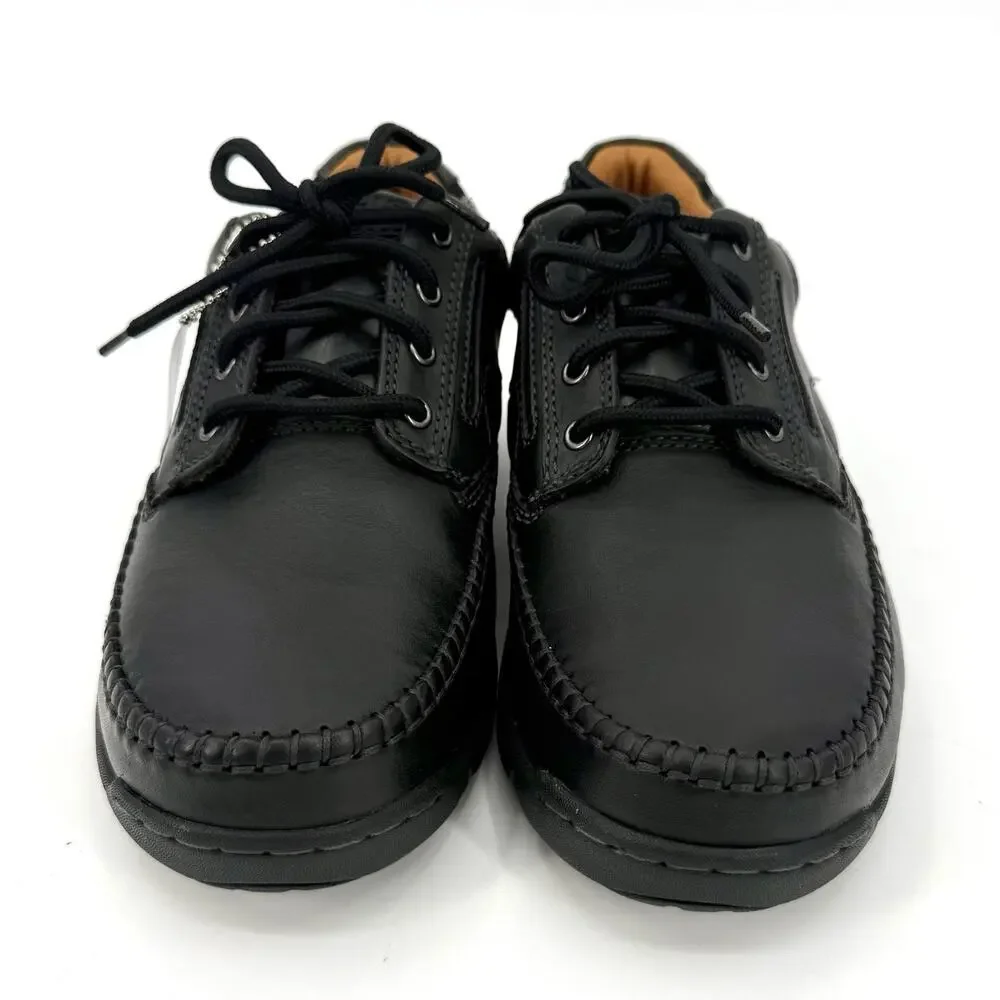 Streetcars Men's 9.5 M Aspen Casual Black Leather Lace Up Moc Toe Shoes Travel